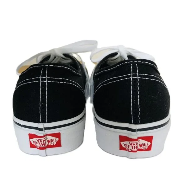 Vans Off The Wall New without Tag Shoes Canvas Sneakers Men 8 Women 9.5 Black - Picture 7 of 14